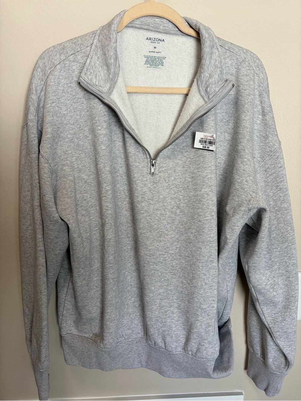 jcpenney Men’s Light Gray Half-Zip Sweater